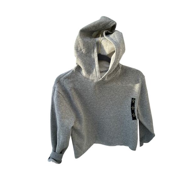 Trini Skies Kids Gray Pullover Hoodie Size 10-12 Cropped Casual - Picture 3 of 10